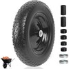 Flat Free Wheelbarrow Tires 4.80/4.008" with Solid 14.5" Wheel and Bearings gallery