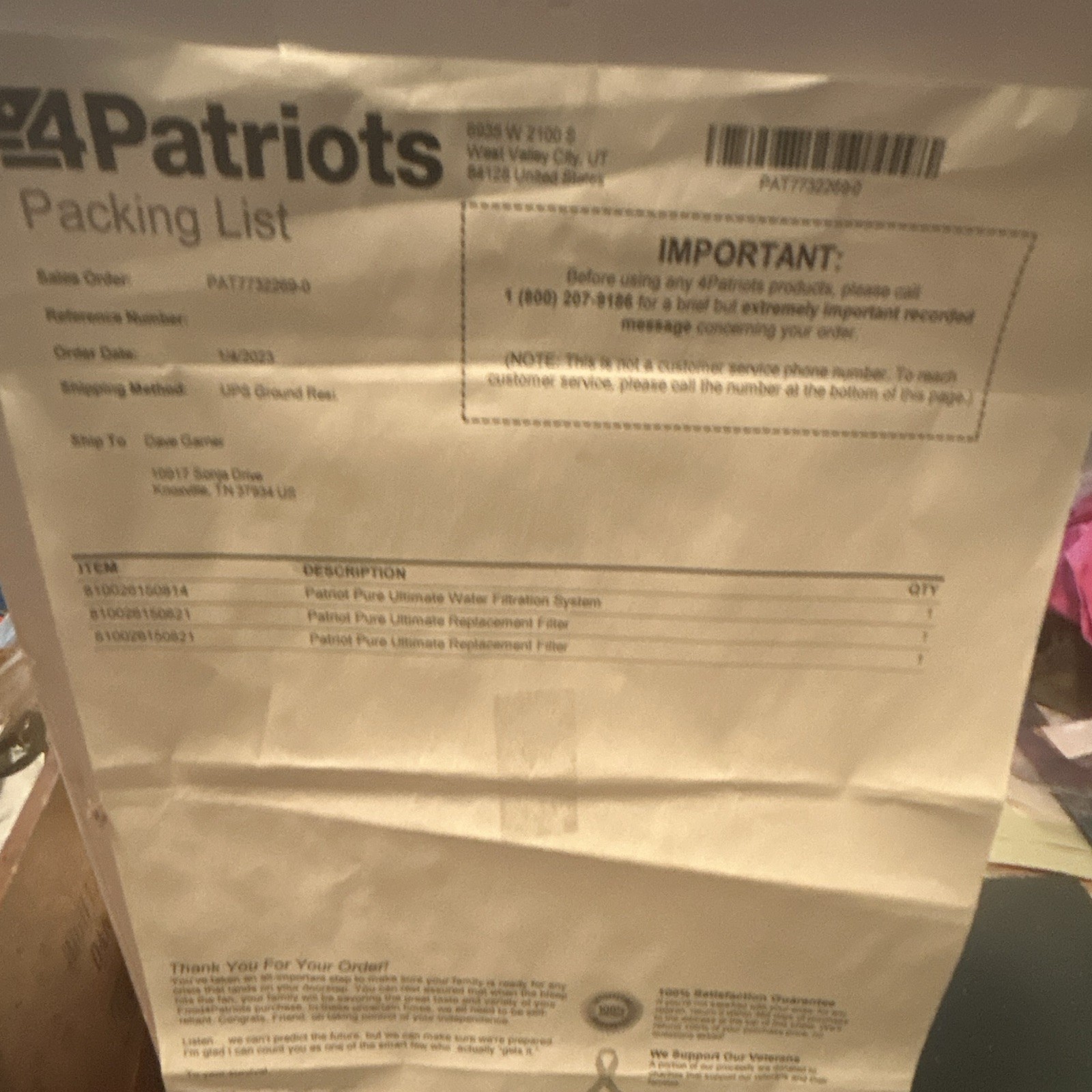 Patriot Pure Ultimate Water Filter Replacement for 4Patriots, 4-Stage Carbon gallery