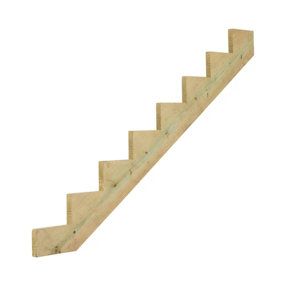 8-Step Ground Contact Pressure Treated Pine Stair Stringer gallery