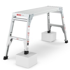 Work Platform Aluminum Portable Bench Folding Ladder ANSI Capacity 225 LBS 40″