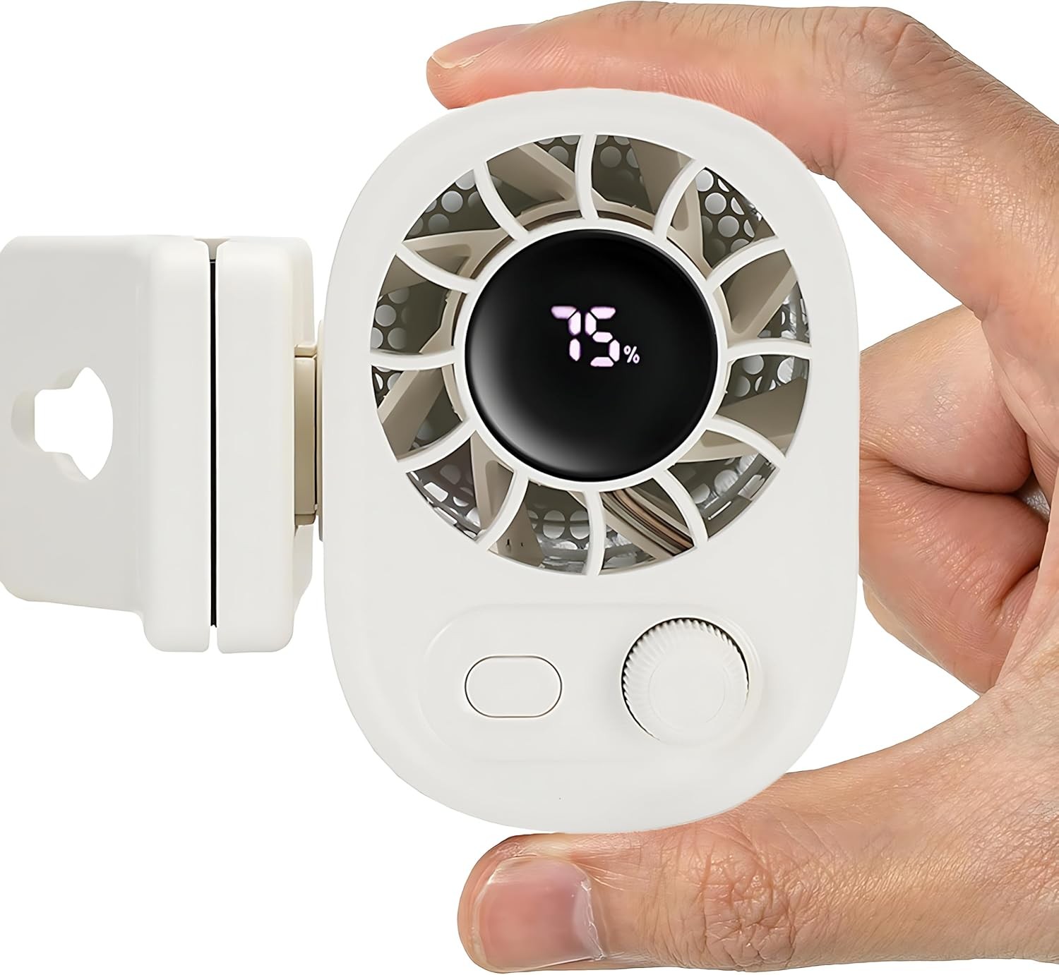 Portable Car Clip-On Air Conditioner Fan wi 360° Rotation 100 Speeds LED Display gallery