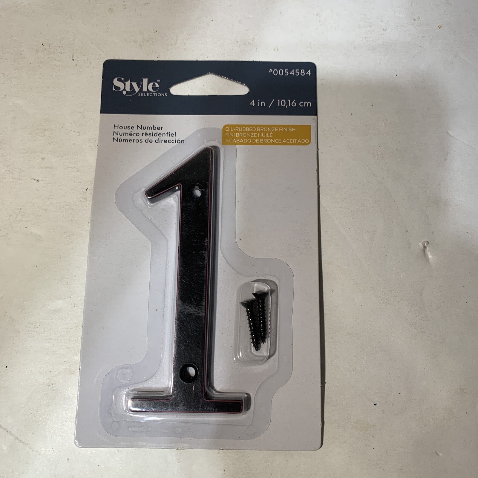 Style Selections House Number One (1) Black 4 in / 10,16 cm gallery