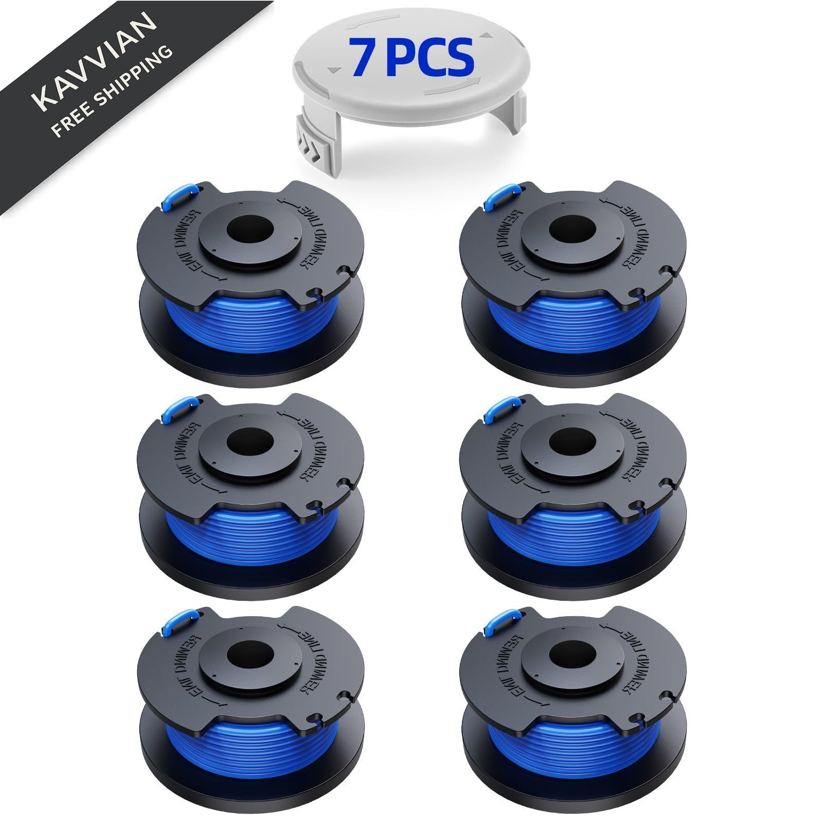 YWTESCH 7 Packs Weed Wacker String Replacement for Ryobi 6 Spools + 1 Cap gallery