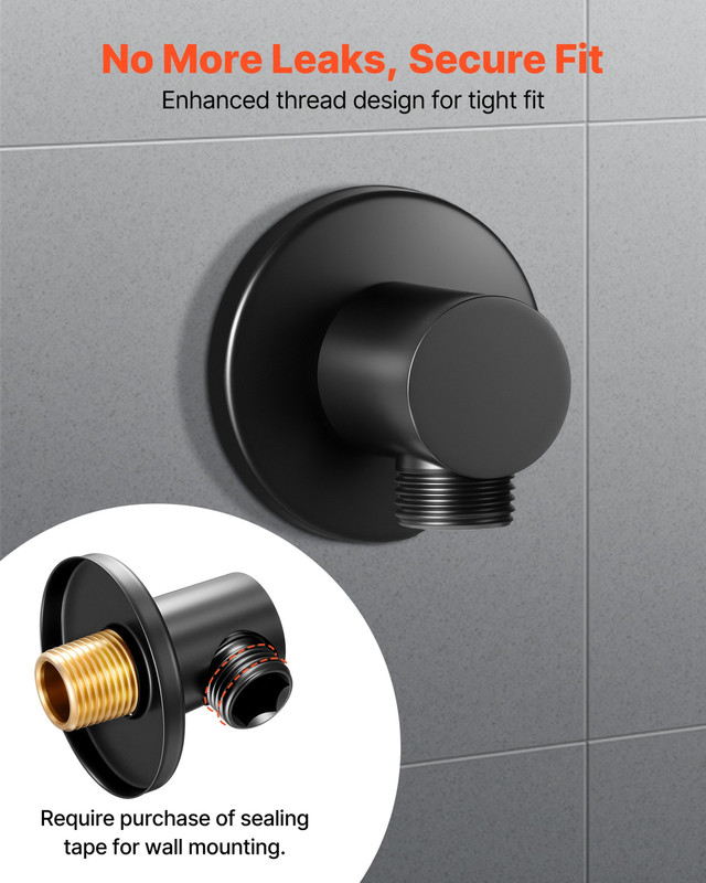 VEVOR Wall Mounted Supply Elbow, Wall Supply Elbow with O-Ring Flange, Tapered 1 gallery