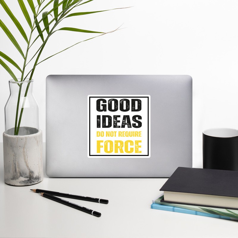 Good Ideas do not require force sticker Voluntarily Freedom Ancap Libertarian gallery