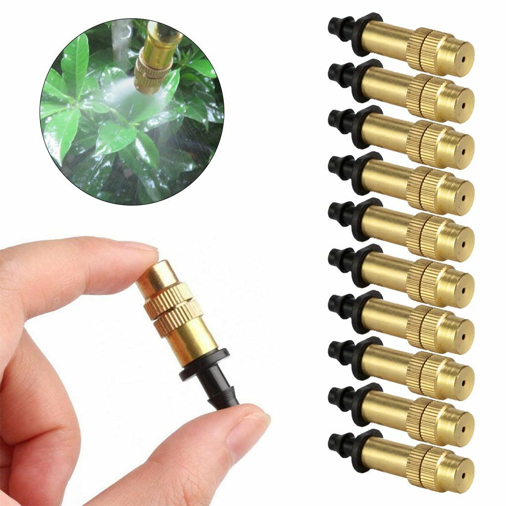 30X Adjustable Copper Spray Nozzle Garden Patio Water Mister Air Misting Cooling gallery
