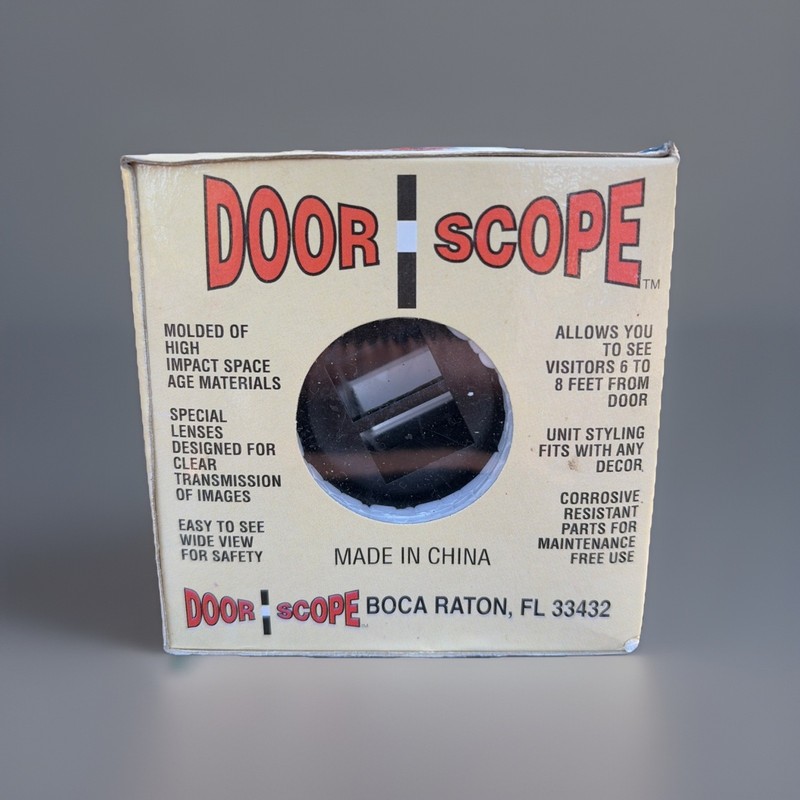Door Scope Security Viewing System Special Lenses Clear Images NEW In Box VTG gallery