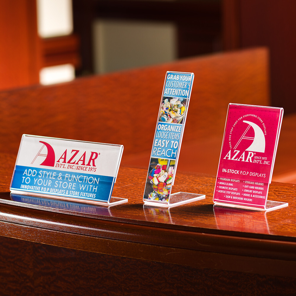 Azar Displays Angled L-Shaped Photo Booth Frame 2"x 8''High, 10-Pack gallery