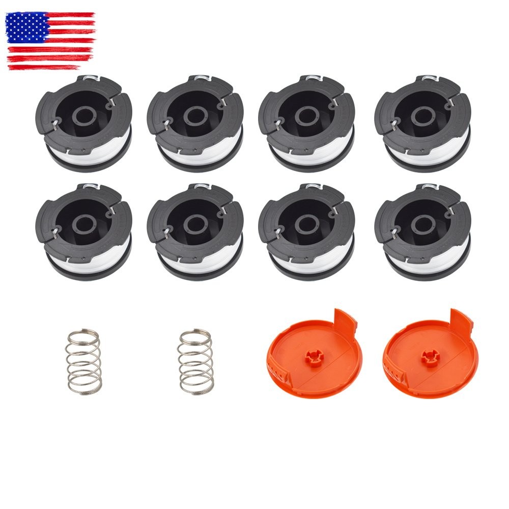 8-Pack For BLACK+DECKER AF-100-3ZP Replacement String Trimmer Line Spool & 2-Cap gallery