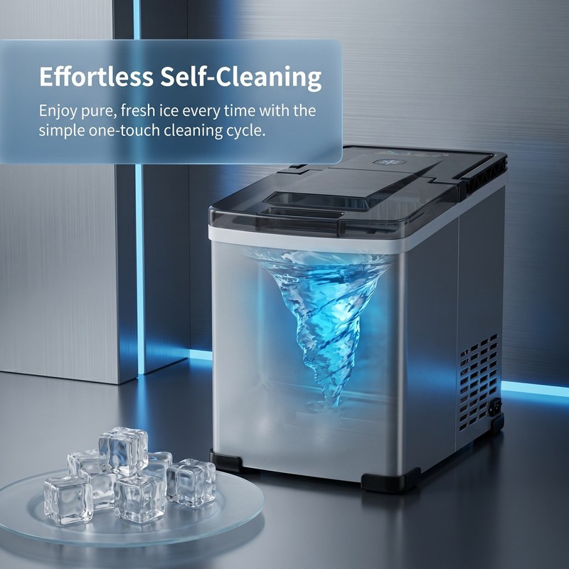 Nugget Ice Maker Alternative Countertop Nugget Ice Machine Self-Cleaning 44lb/24 gallery