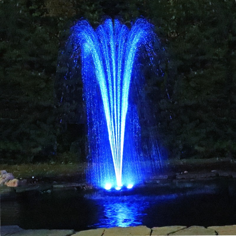Ocean Mist Magic Pond Floating Fountain PJ2000-6C w/ 1580 GPH Pump, 360 RGB LEDs gallery