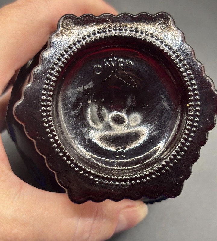 6 Oz Tallow/Beeswax Candle Vintage Ruby Red Cape Cod AVON Open Sugar Bowl | Rose gallery