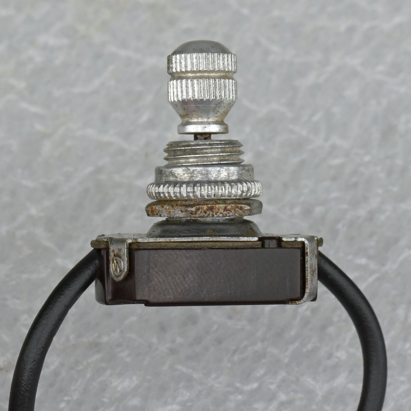 Vintage Eagle USA Single Pole Canopy Rotary Switch Metal Turn Knob 125/250V gallery