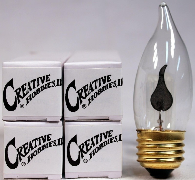 Creative Hobbies® 3W Flicker Flame Light Bulb-Flame Shaped, Stdard Base-5 bulbs gallery