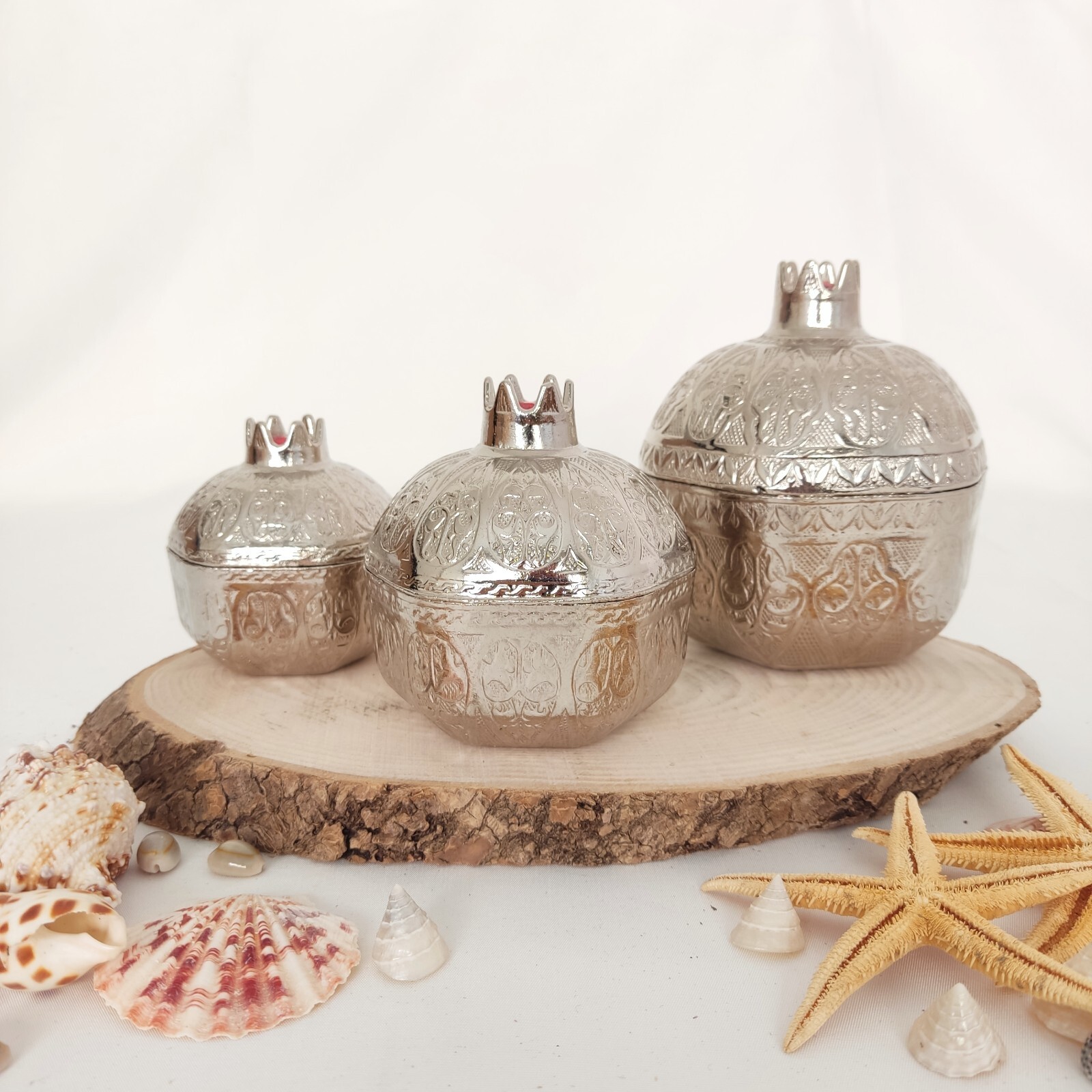 Pomegranate Set, Pomegranate Candy Bowls, Pomegranate Ornament gallery