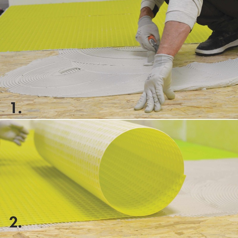 Profilitec Floortec Uncoupling Anti-Fracture Waterproof Underlayment Membrane gallery