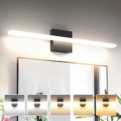 Bathroom Vanity Light 23.6″ Dimmable 5CCT LED Black Wall Lamp Mirror Fixture
