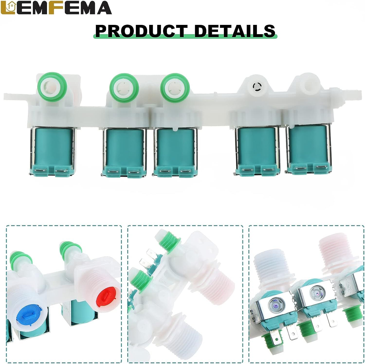 OEM Top Load Washer Water Inlet Valve For Samsung WA48H7400AW/A2 WA45K7600AW NEW gallery