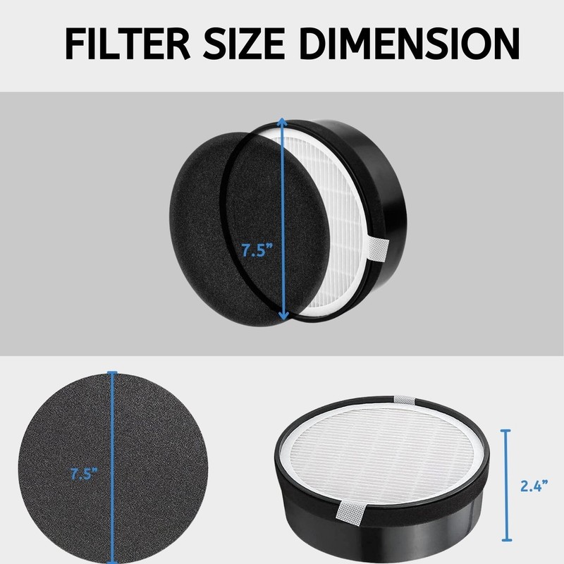 True HEPA Air Filter Replacement For Levoit LV-H132 Air Purifier LV-H132-RF, 1pc gallery