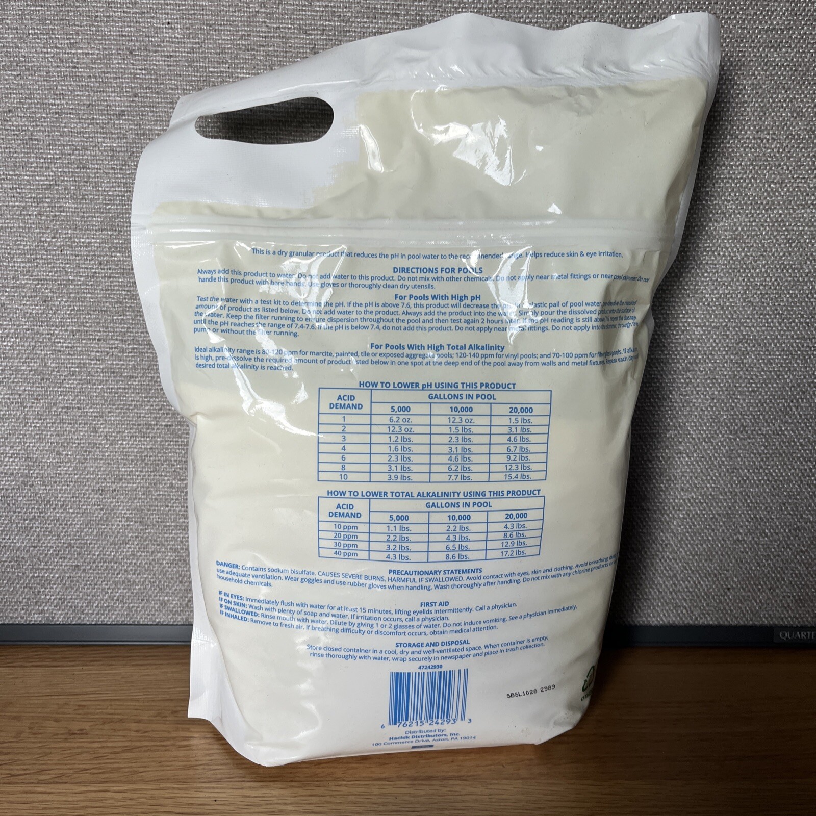 NEW SEALED Splash Pro pH Minus Sodium Bisulfate 6lbs Bag! gallery