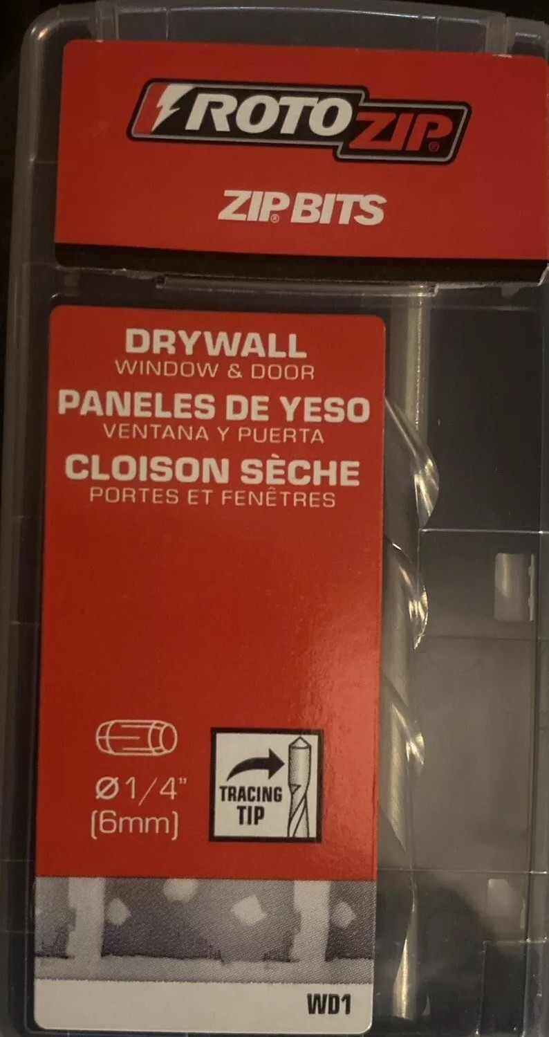RotoZip 1/4 in. High Speed Drywall Bit for Trimming Window & Door Openings, WD1 gallery