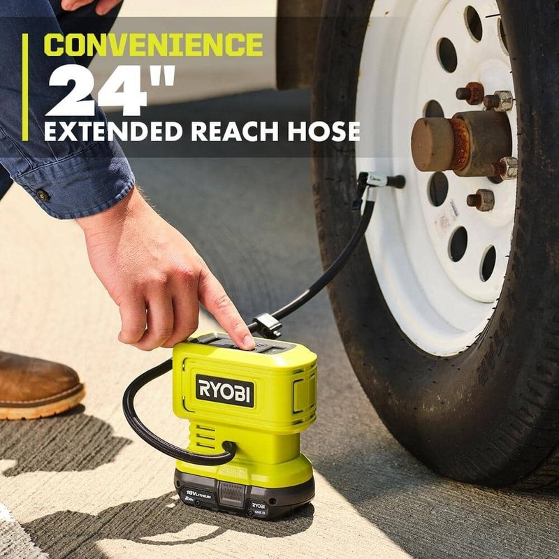 RYOBI 18V Cordless High Pressure Digital Inflator Air Compressor Tire Pump gallery