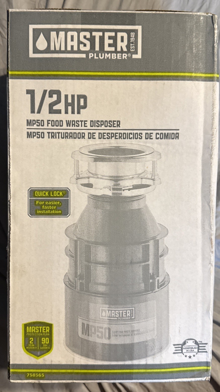 In-Sink-Erator/Master Plumber 1/2HP Waste Disposer gallery