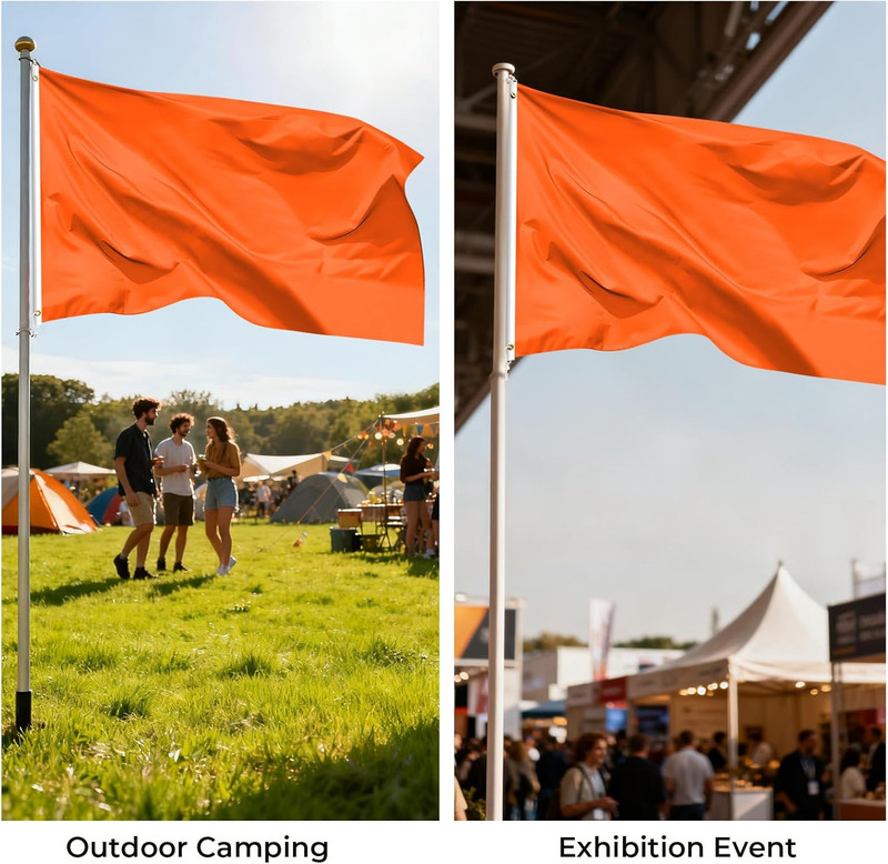 Orange Flag 3X5 FT, Polyester Blank Flag with Canvas Header & Brass Grommets, Do gallery