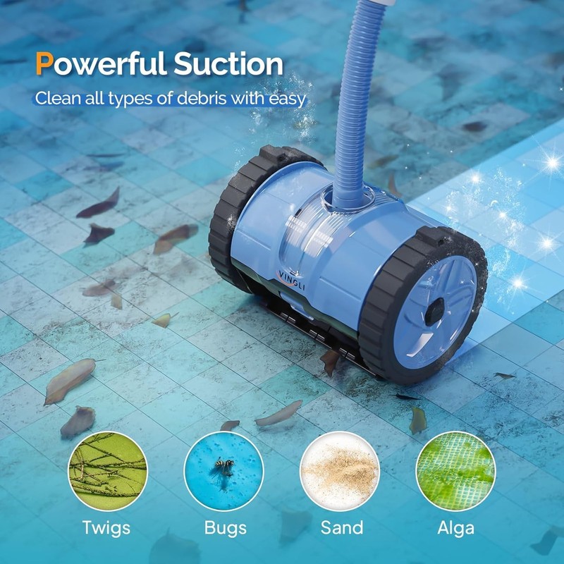 2025 Upgrade Automatic Pool Vacuum Cleaner Wall-Climbing Suction Side gallery