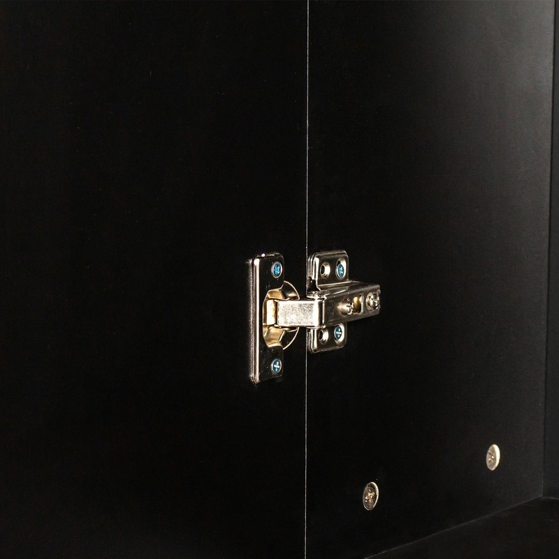 Freestanding Cabinet with Inadjustable Shelves and two Doors for Kitchen, Din gallery