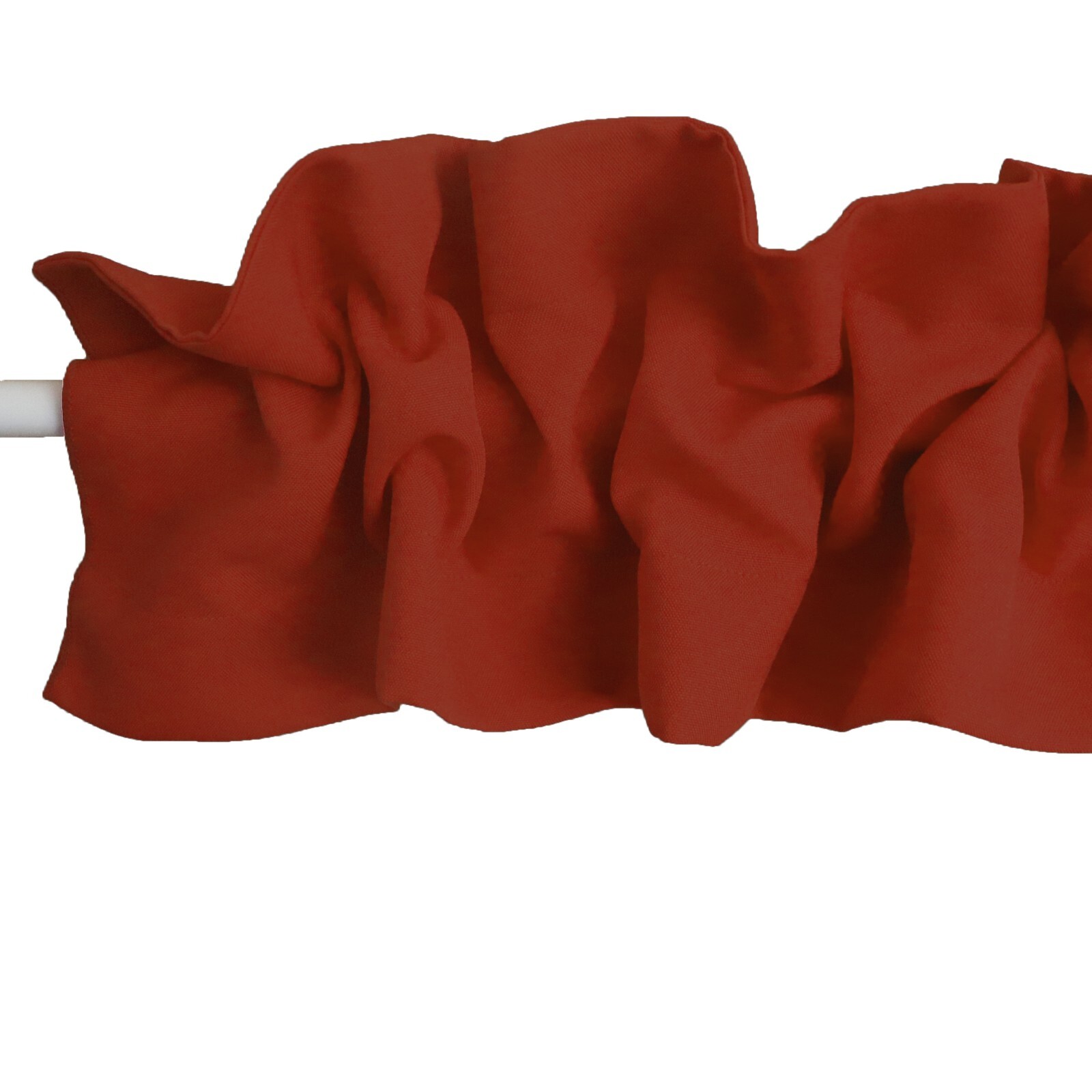 Solid Poplin Curtain Sleeve Topper with Top and Bottom Ruffles/Window Décor gallery