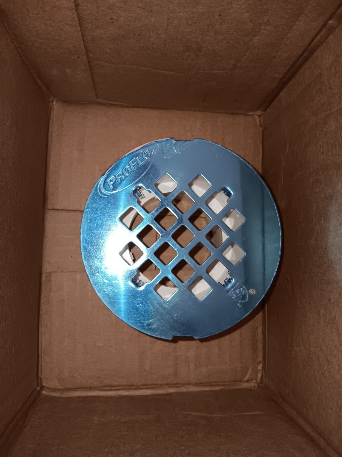 3-1/2" Round PVC Shower Drain with Stainless Steel Grid - 2" Drain gallery