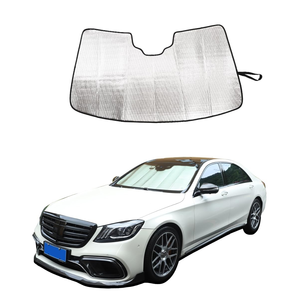 Car Windshield Sunshade Custom Fit for Mercedes Benz S Class 2008-2020 Foldable gallery