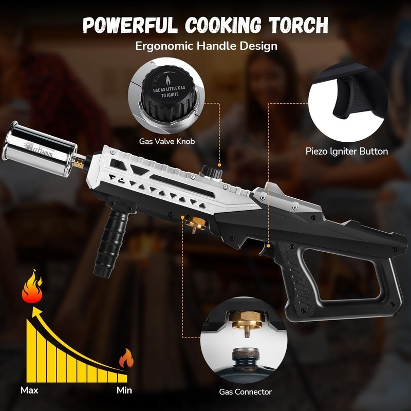 Powerful Grill Torch Gun | Propane Torch Gun, Adjustable Flamethrower | Blowtorc gallery