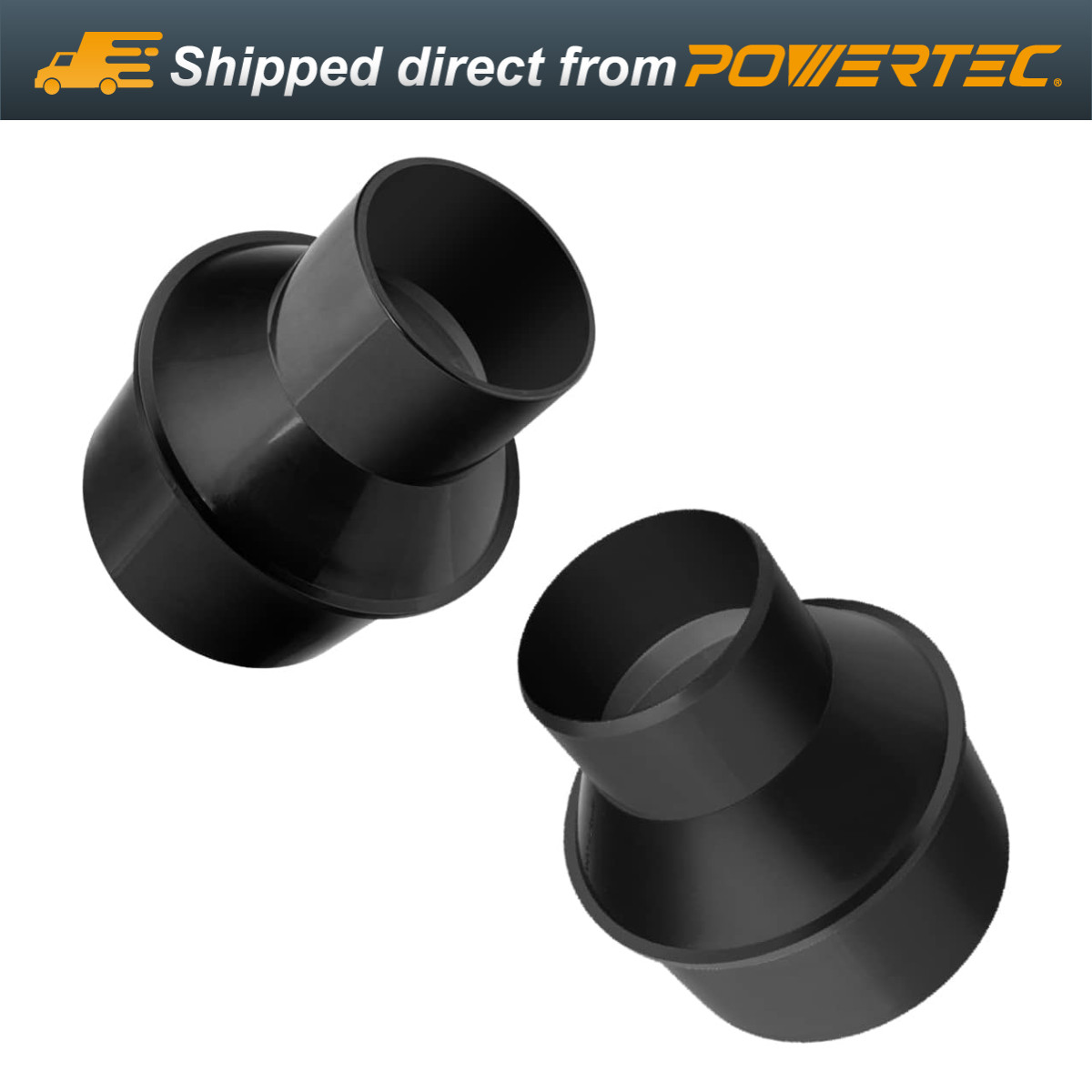 POWERTEC 70345 Dust Collection Reducer Fittings, 4" to 2-1/2", 2 PK SET gallery