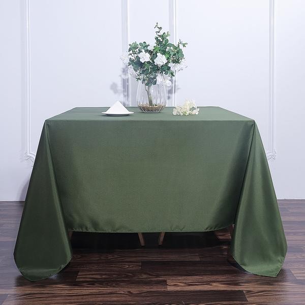 90" Moss Green SQUARE POLYESTER TABLECLOTH Wedding Catering Dinner Linens SALE gallery