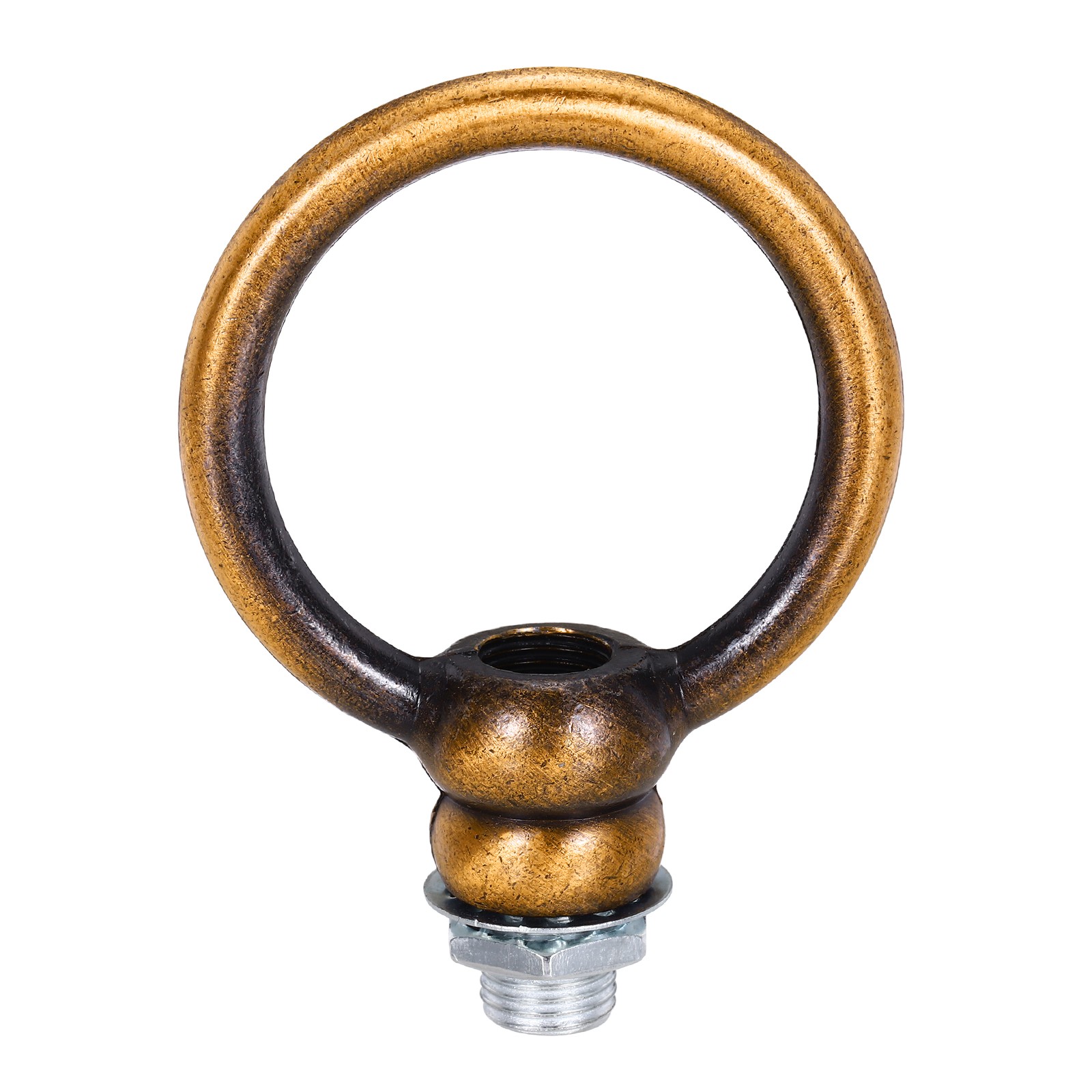 8kg M10 2x2.3" Thread Lifting Eye Nut Holder Hook Ring Gold Copper gallery