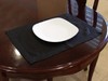 6 Pack - Black Hemstitched Placemats - 14" x 20" - 55/45 Linen Cotton Blend gallery