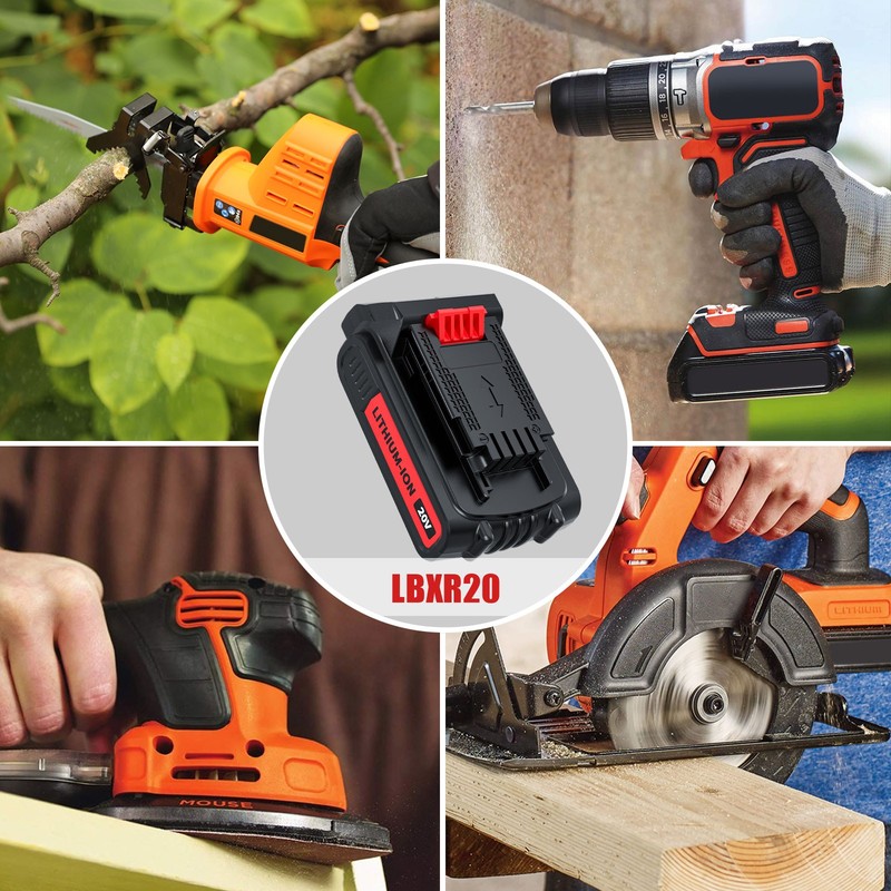For Black & Decker 20V Lithium MAX Battery 20Volt Li-Ion LBXR20 LBXR2020 3.8Ah gallery