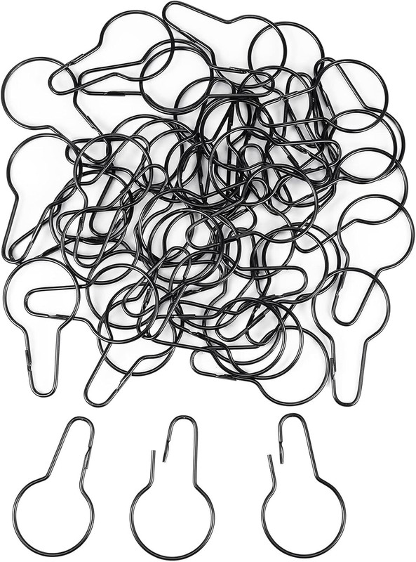36 Pack Shower Curtain Hooks Rustproof Metal Curtain Rings Hanging Shower Clips gallery