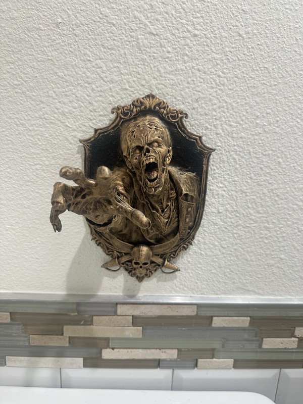 Hand Painted Zombie Wall Plaque Reaching Undead Gothic Horror Wall Decor Art gallery