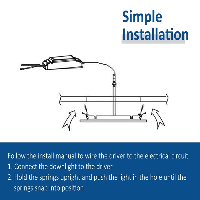 Recessed LED Ceiling Flat Lighting 6000-6500K Cool White 6 inch 12 Watt 10PCS gallery