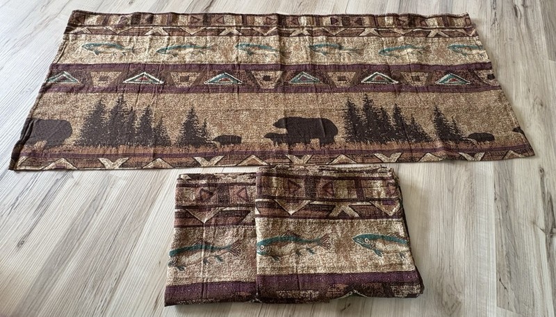 (3) Croscill Bear Mountain Unlined Tailored Valances 54x22 Inches gallery