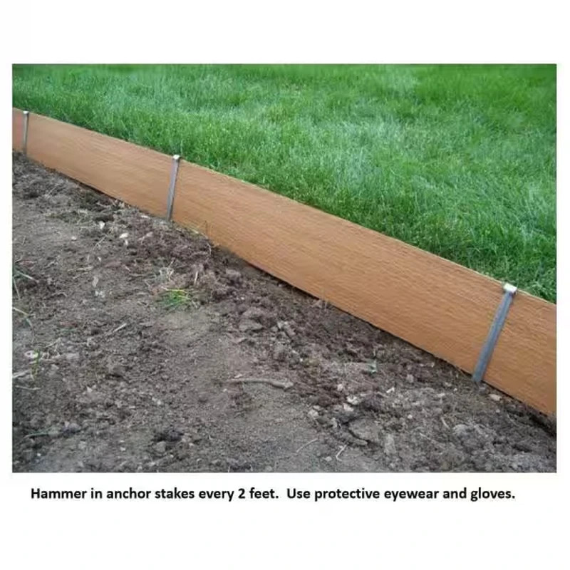 Composite Edging with Extra Anchor Stakes 20 Ft. X 3.5 In. Light Brown gallery
