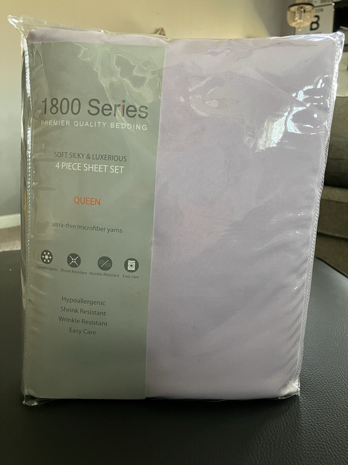 Swift Home 4 Piece Sheet Set Queen 1800 Series Bedding Hypoallergenic Purple •• gallery