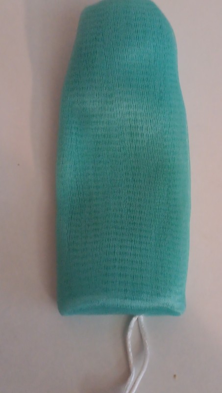Green Mesh Rectangular Drawstring Storage Bag, 15cm Height, Less Than 5x6in gallery