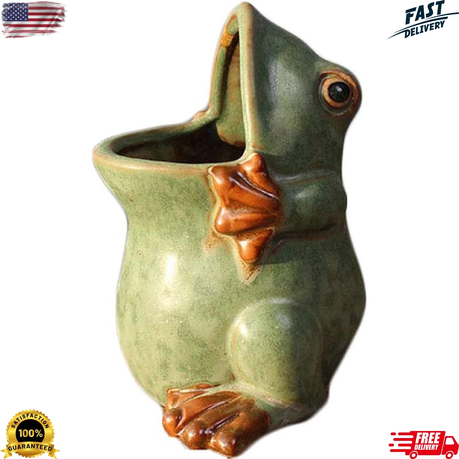 Ceramic Frog Shaped Plant Pot/Bonsai Pot/Flower Pot/Succulent Planter/... gallery