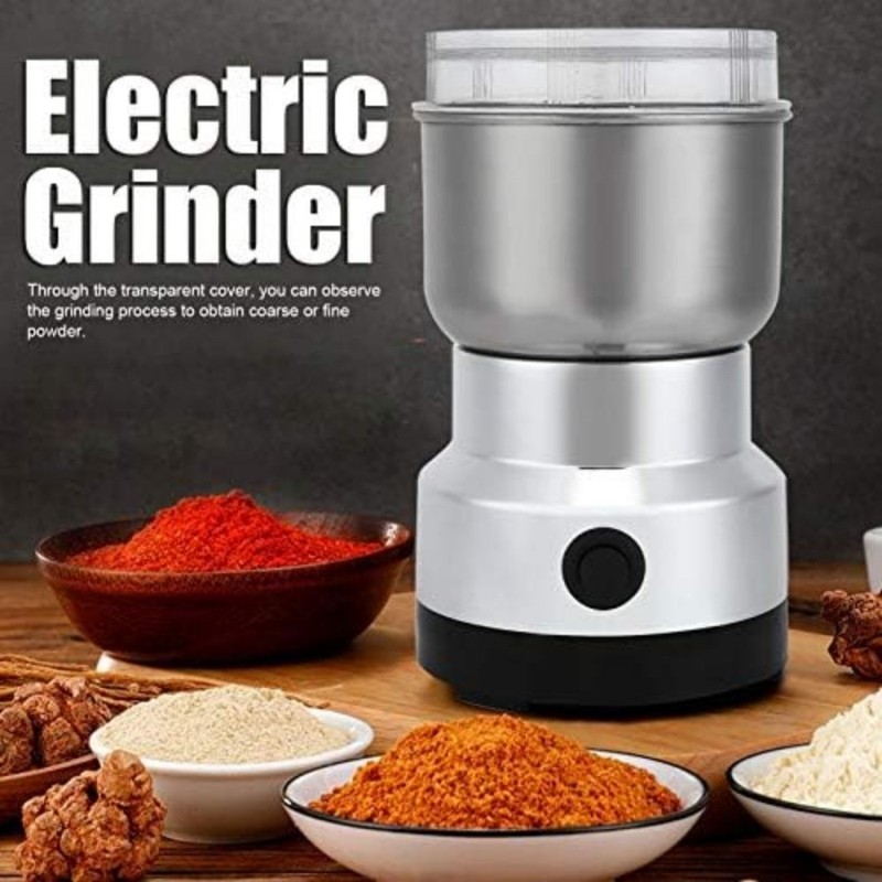 Electric Coffee Bean Grinder Nut Seed Grind Spice Crusher Mill Blender/Silver gallery