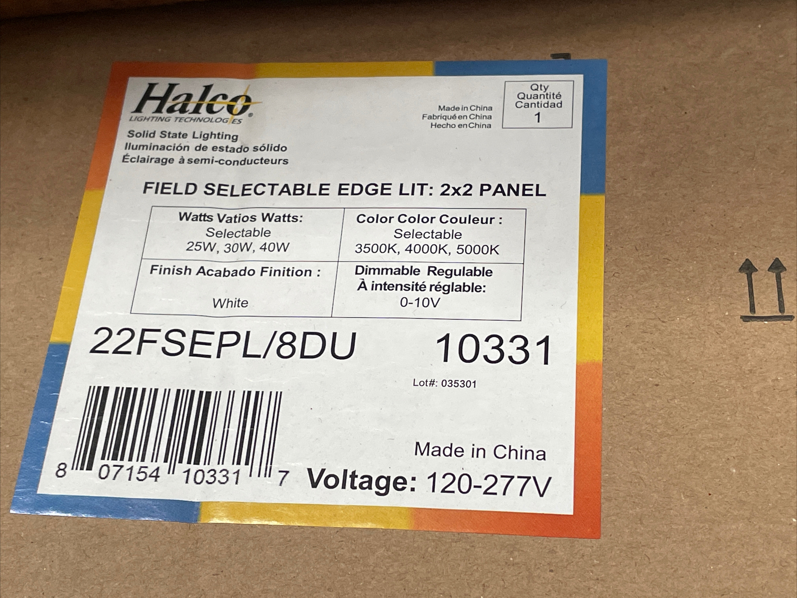 (C) Halco 22FSEPL/8DU 2x2 LED Panel Field Selectable Edge Lit 25W 30W 40W⚡️ gallery