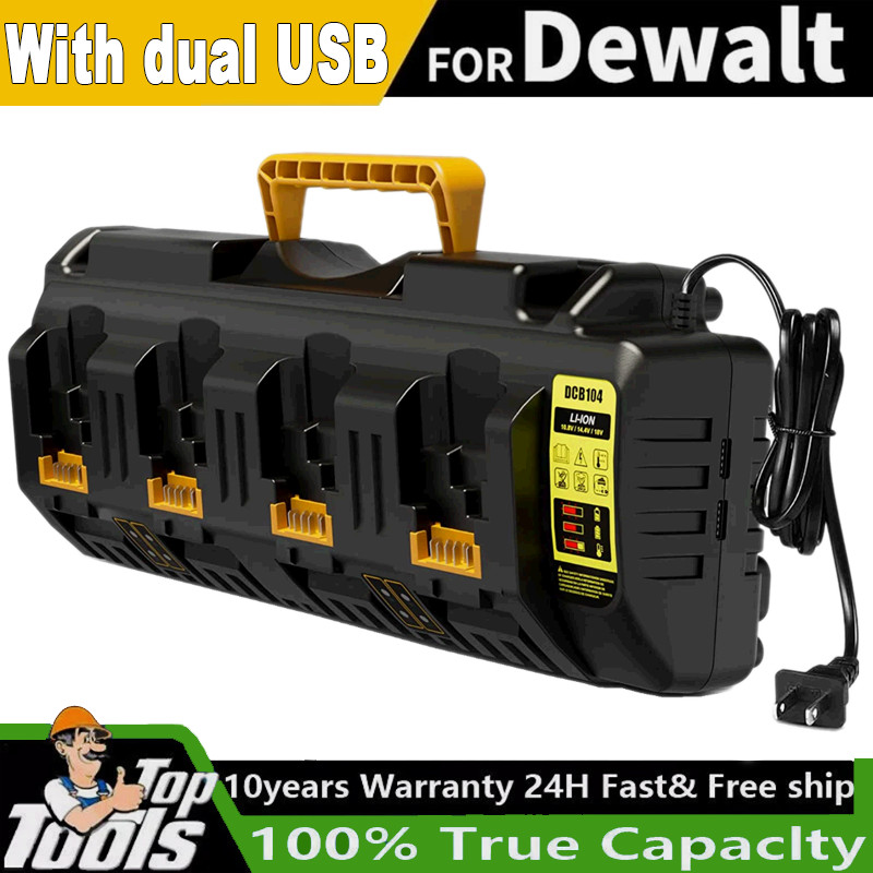 Fast Battery Charger For DEWALT DCB104 XR 4-Port Multi 12V/20V Lithium DCB200-2 gallery